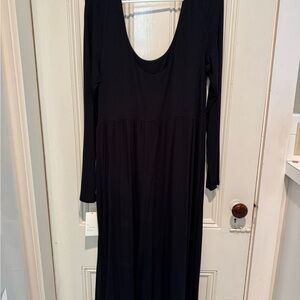 A New Day Black Long Sleeve Scoop Neck Dress